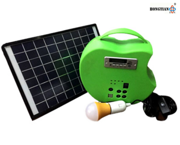 apple shape 10w solar home light kit solar lantern outuse with MP3 function
