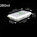 280ml Green Disposable Clamshell Paper Lunch Box