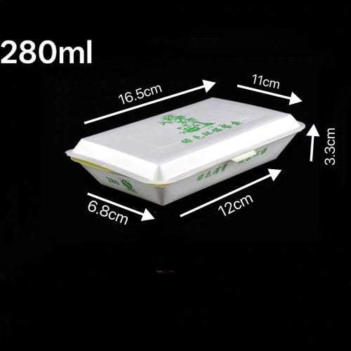 280ml Green Disposable Clamshell Paper Lunch Box