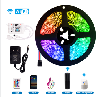 RGB LED Strips 20M WiFi Alexa Bluetooth Infrared Lights