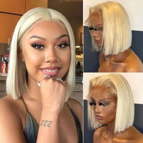 Lace Frontal Short Bob Wig Bob Lace Front Human Hair Wig,transparent Wholesale Peruvian Glueless Full HD Lace