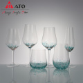 Sky Blue Glasswares Champagne Goblet Water Glass Set