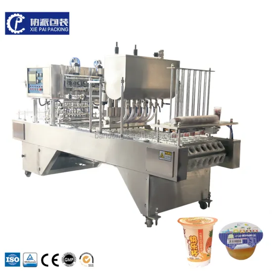 Automatic Cup Filling and Sealing Machine for Yogurt, Pudding, Ice Cream, and Jelly - Shanghai Xiepai Factory Price