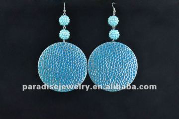 Romantic blue shambhala earrings