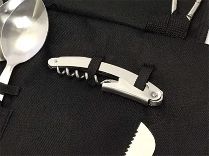 Hiking BBQ 24pcs set Camp Kitchen Cutlery Set