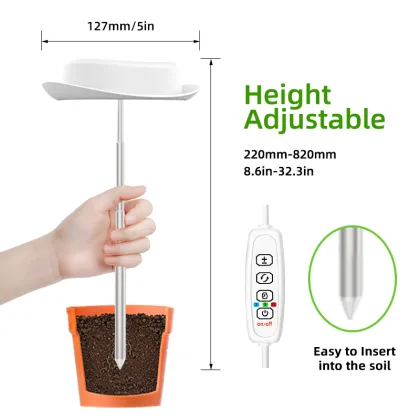 USB Grow Light Indoor Smart Pots: Mini Indoor Potted Plants with Lights for Decorative Planters