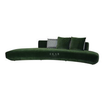 Unique Nordic Banana Shaped Curved Sofa - Customizable Moon Velvet Luxury Couch