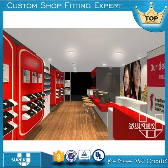 Newest design fashion durable retail shop mobile phone showcase display