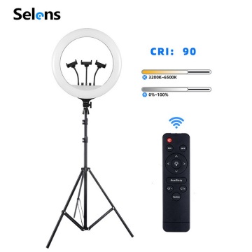 Selens 18 inch Wireless LED Ring Light for Makeup, Photography, and Studio Video Lighting (3200-5600K)