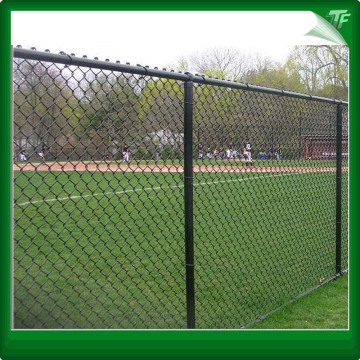 Galvanized diamond post chain link fence