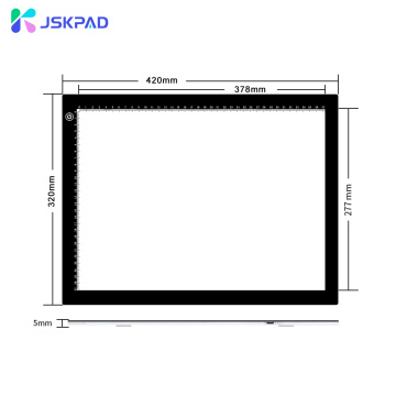 JSK A3 Herramientas de dibujo portátiles Caja de luz fotográfica