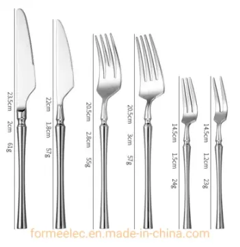 Slim Waist Handle 304 Stainless Steel Thickened Tableware Set Steak Knife Fork Spoon Cutlery Set