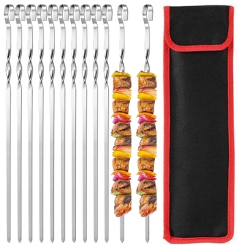 Sbattoni BBQ in acciaio inossidabile per grigliare i kabobs