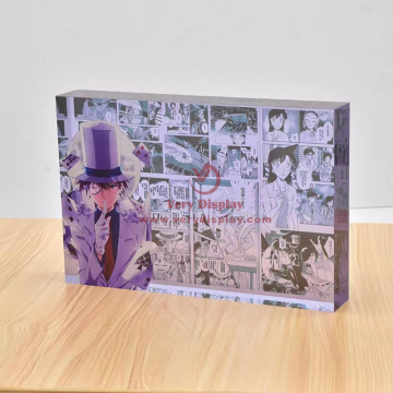 Promotional counter plexiglass block brand display