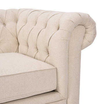 Hohe Qualität Wohnzimmer knowliger Weichgewebe Couch Velvet Chesterfield Tufted Pull-Knopf-Sofa