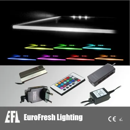 RGB color glass shelf clip light mini metal clip light