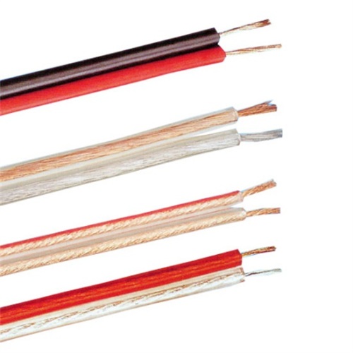 Câble de haut-parleur transparent du câble rouge / noir fil de l'enceinte CE, RoHS