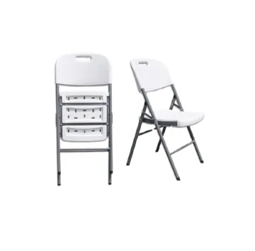 White Foldable Plastic Chairs for Outdoor Weddings and Events