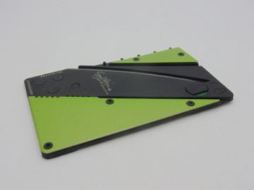 Green Credit Card Knife,Folding Safety tactical Knife Pocket Camping Hunting knife