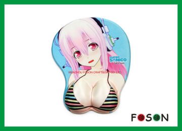 Anti - Slip Nontoxic Breast Mouse Pad With Eco Friendly , Durable Mouse Pad