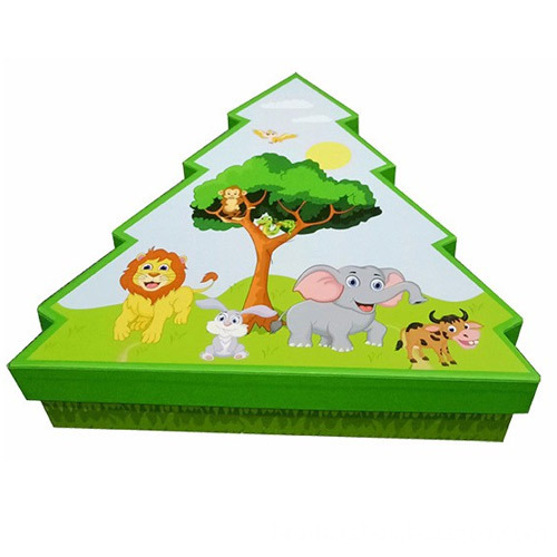 Offset Printing Kids Cartoon Christmas Tree Box