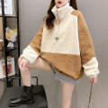 women's new fashionable lamb fleece sweater