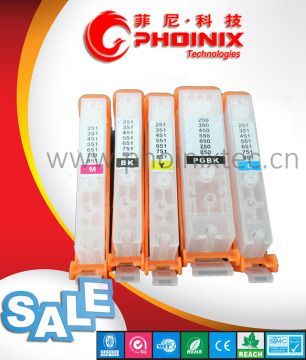 Refillable Ink Cartridge for Canon PGI-650 CLI 651 for PIXMA MG5460/MG5560/MG5660/MG6360/MG6460/MG6660