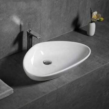 White Single Porcelain Hotel Restaurant Luxury Ceramic Washbasin Bathroom Vanity Wash Basin Sinks
