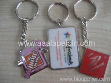 Fashion Key Ring Bag Hanger Embossed Enamel Keychains 