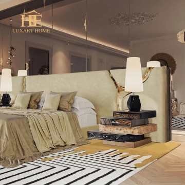 China Manufacturer Italian Design Wholesale Modern Luxury White Leather Nightstands for Bedroom