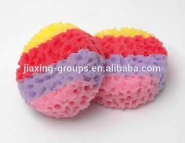 Hot sale various shape body bath sponge,available in various color,Oem orders are welcome