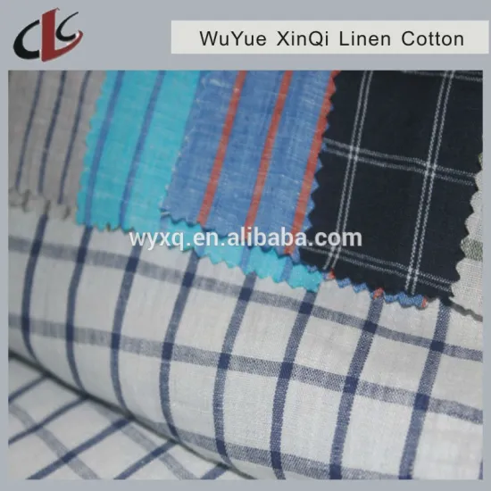 100%Linen 21*21 66*52 57/58" Yarn Dyed Fabric