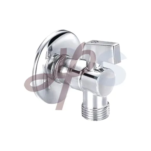 Brass angle type valve with plated chrome