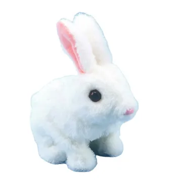 Factory direct sales baby children's electric toys little rabbit pet animals lovely simulation creative new plush toy rabbit