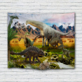 Tapeçaria de dinossauro Animais Selvagens Anicient Pendurados Na Parede Selva Tropical Rain Forest Natural 3D Cobertor de Parede para Crianças Quarto Li