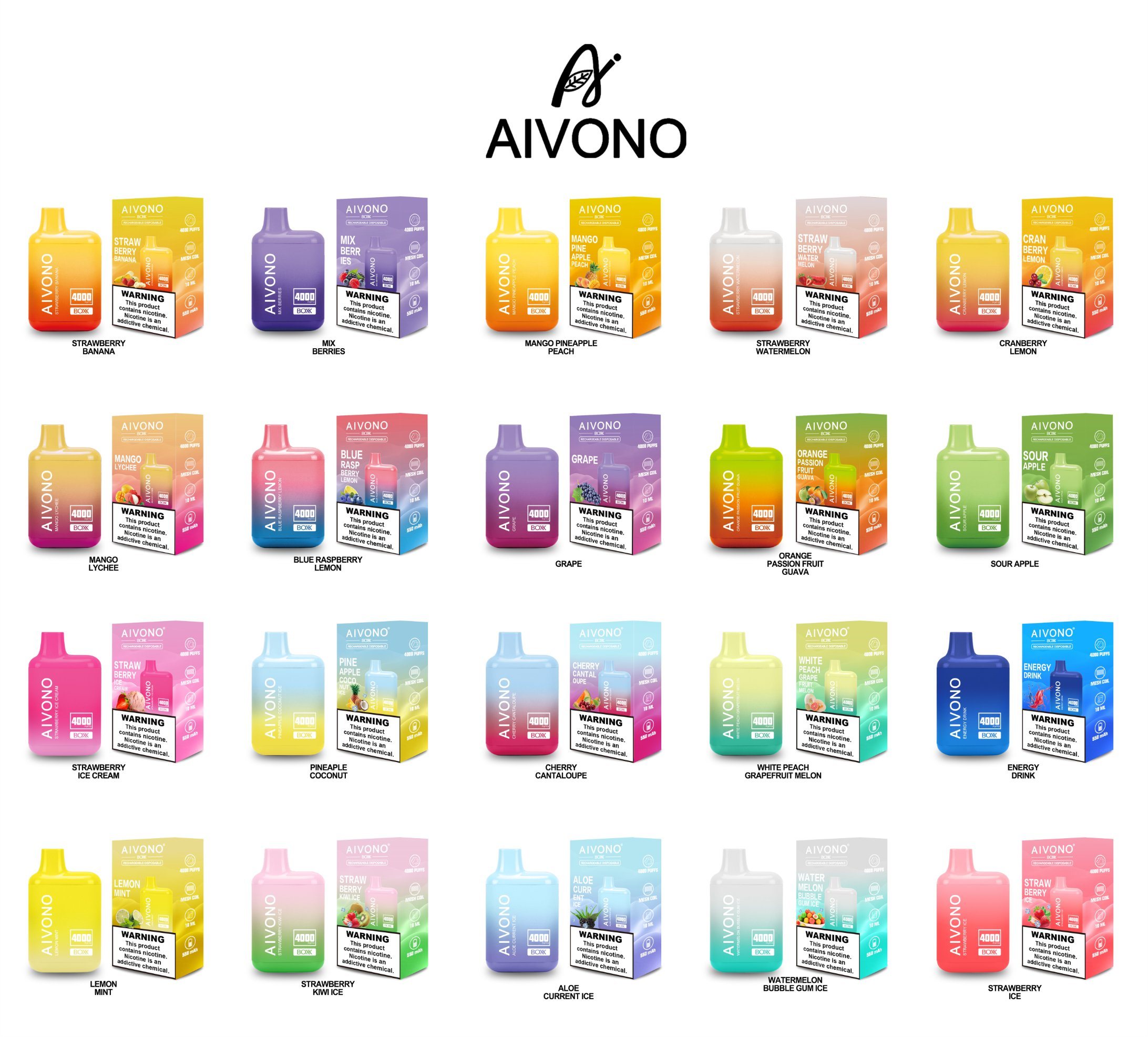 Aivono-Disposable-Chargeable-Factory-Wholesale-Price-Electronic-Cigarette-Aim-Boxx-4000puffs-10-Flavors-OEM-Atomizer-Vaporizer-E-Cig-Vape-Pen