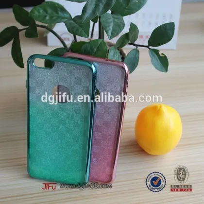 Aliexpress china factory TPU cases for Apple iPhone electroplating glitter bling TPU cases