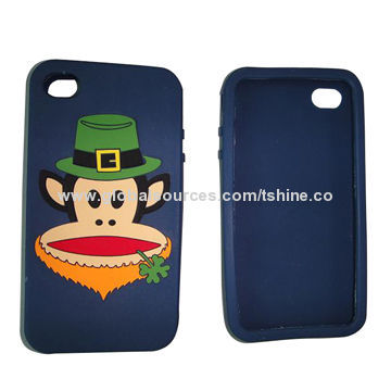 Silicone mobile phone case for iPhone 4/5S, various colors for promotional gifts
