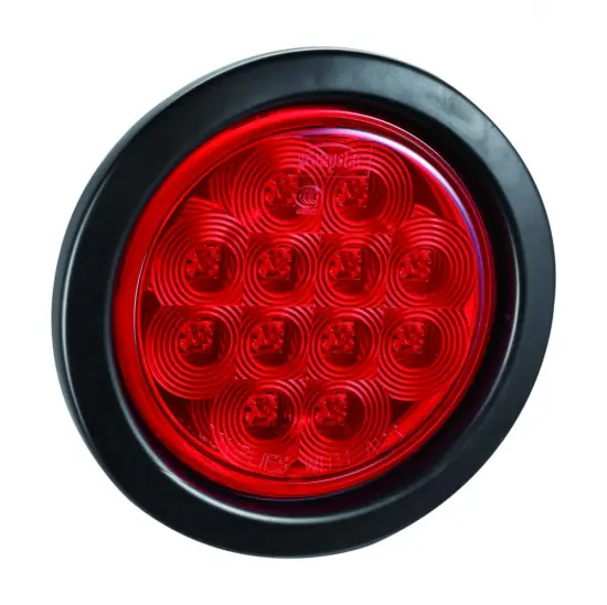 LED Trailer Truck Stop Tail Lamps Round Rubber