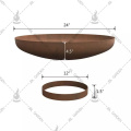 Corten Steel Metal Bowl Outdoor Fire Bowl