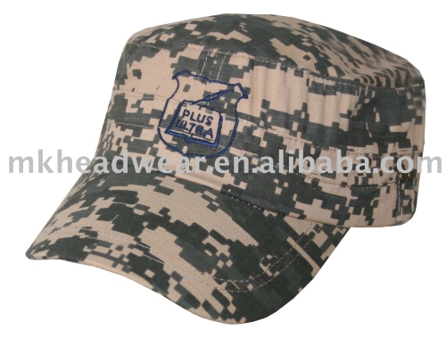 character camouflage cap with embroidery