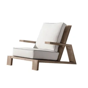 High-End Outdoor and Indoor Solid Wood Teak Furniture: Waterproof Sofa for Garden, Terrace, Living Room, and Luxury Resorts