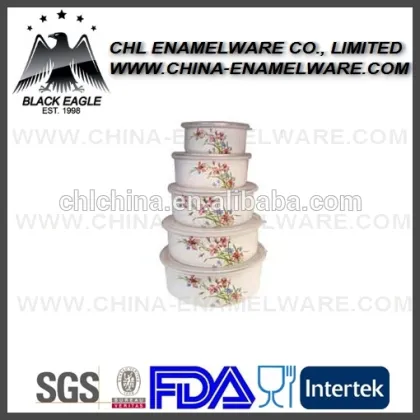 2015 hot enamel milk bowl for breakfast