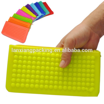 Custom Silicone Zipper Pouch,Soft Silicone Glasses Case