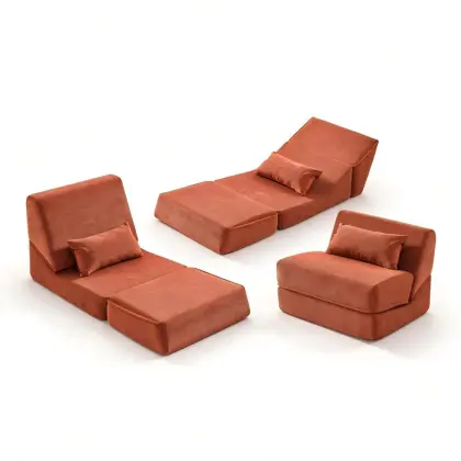 Tool-Free Cotton-Linen Foldable Compressed Sofa