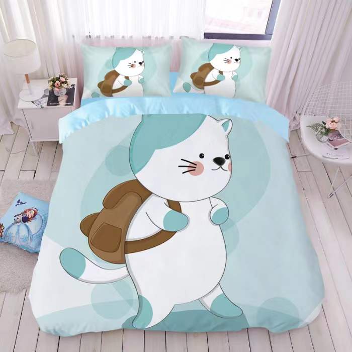 Oem Printed Cartoon100% Cotton Bed Sets for Kids