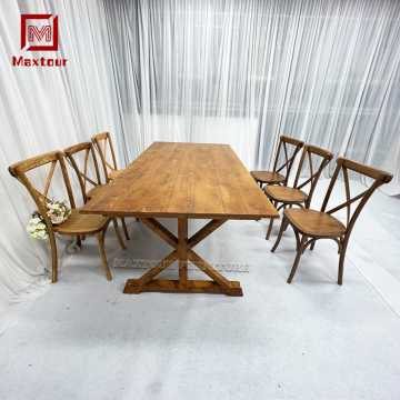 Unique Outdoor Pine Wood Folding Dining Table Set for Hotels and Weddings