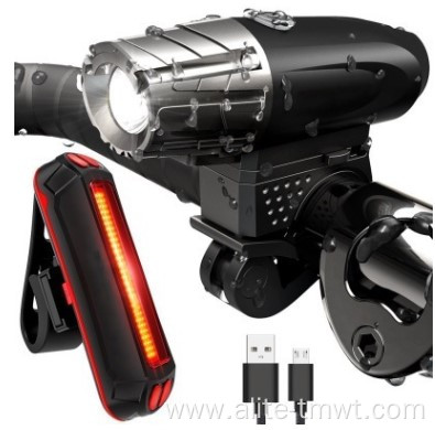 USB Rechargeable Waterproof Bike Front And Rear Light