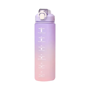 Custom Motivational Gym Water Bottle 32oz/1000ml with Straw and Time Marker