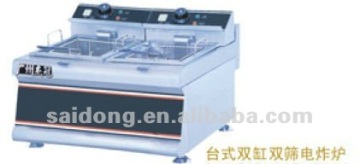 Stainless Steel Electric 2 Oil Tanks 2 Baskets Fryer(DF-685)